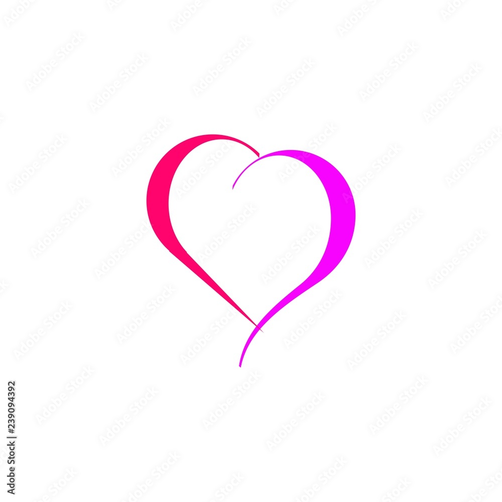 hearts love vector. Doodle heart loves. Loves heart. - Vector