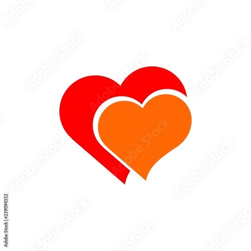 hearts love vector. Doodle heart loves. Loves heart. - Vector