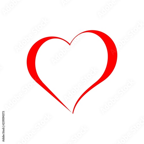 hearts love vector. Doodle heart loves. Loves heart. - Vector