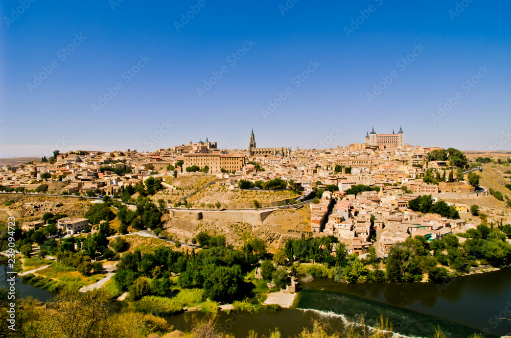 Toledo is an ancient city on the hill of a plain area spreading to Castile-La Mancha in central Spain.