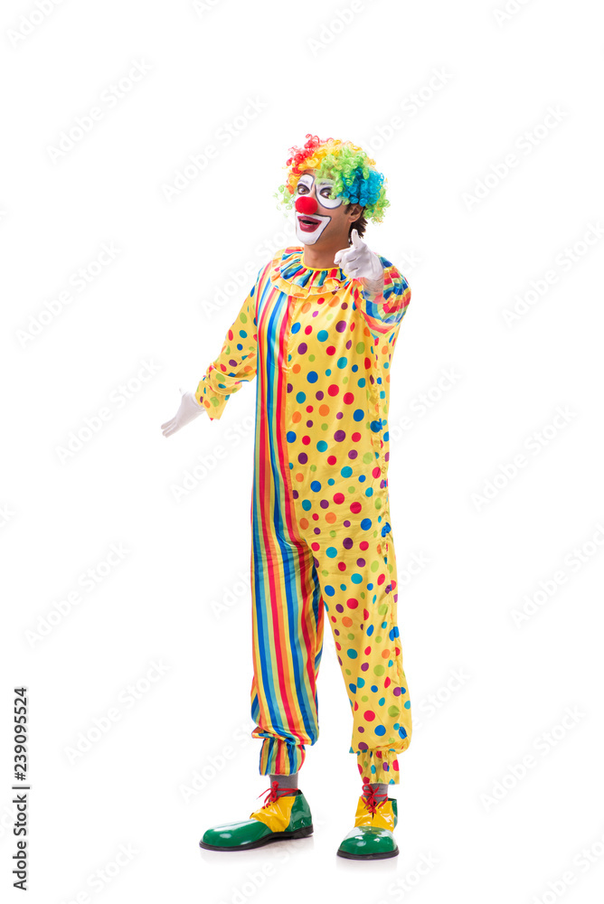 Funny clown isolated on white background Funny clown isolated on white background