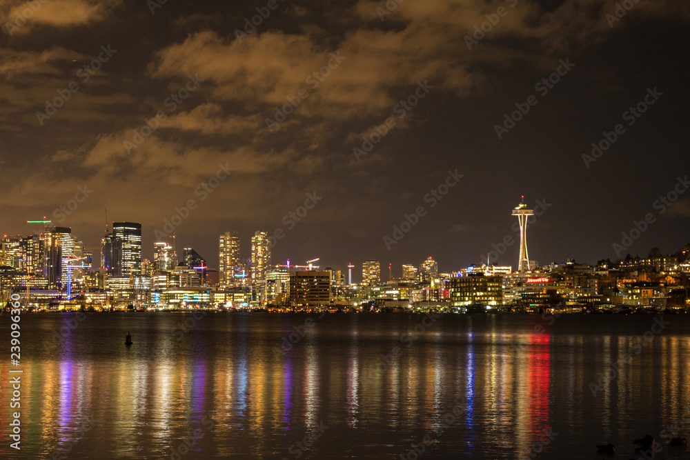 Seattle skyline night shot