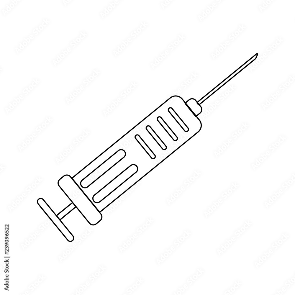 Fototapeta premium syringe icon. Element of cyber security for mobile concept and web apps icon. Thin line icon for website design and development, app development