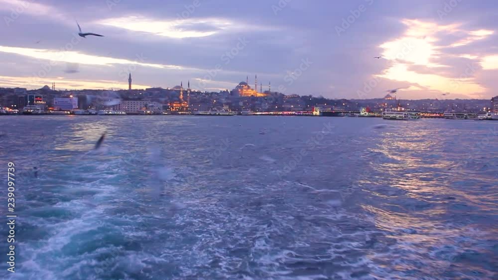bosphorus istanbul silhouette sunset from vessel.mp4 bosphorus istanbul silhouette sunset from vessel.mp4
