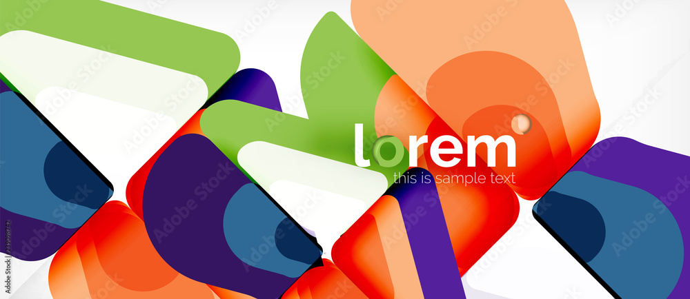 Abstract background multicolored geometric shapes modern design