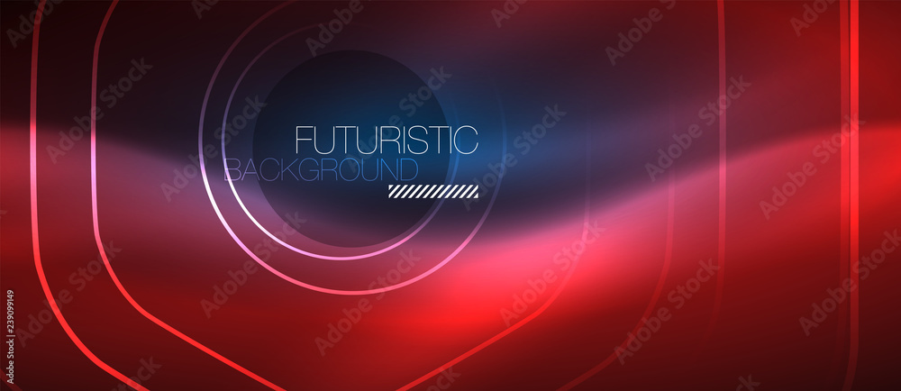 Neon glowing lines, magic energy space blue light concept, abstract background wallpaper design Neon glowing lines, magic energy space blue light concept, abstract background wallpaper design