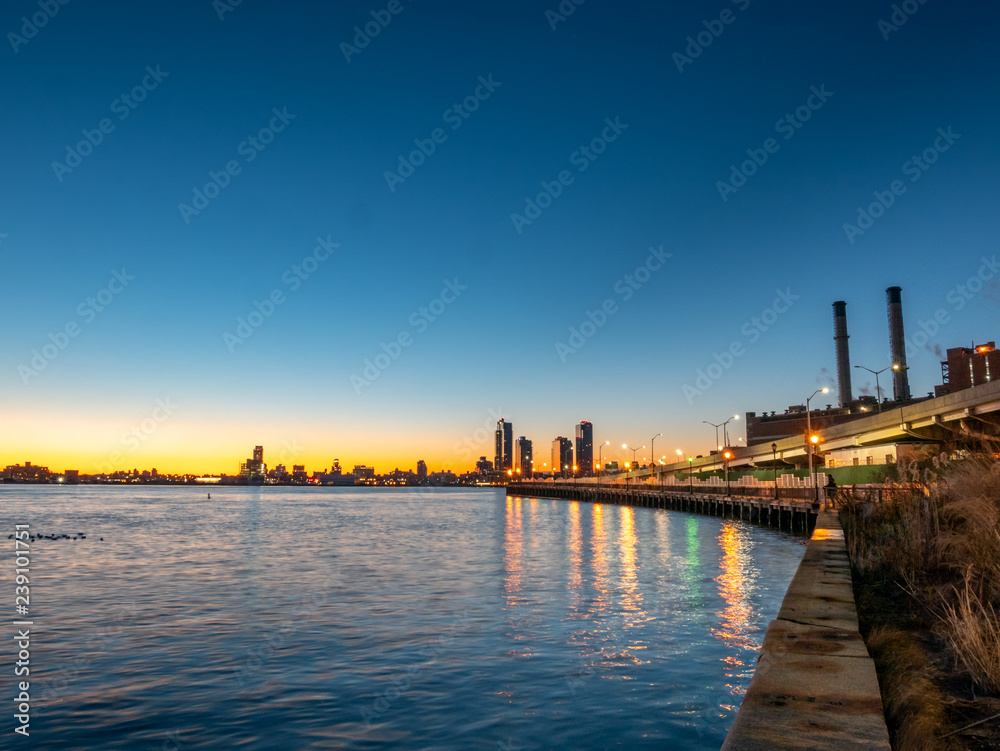 Looking Toward the Williamsburg Bridge From Stuyvesant Cove