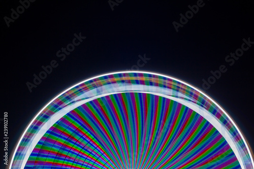 Ferris wheel with long exposure