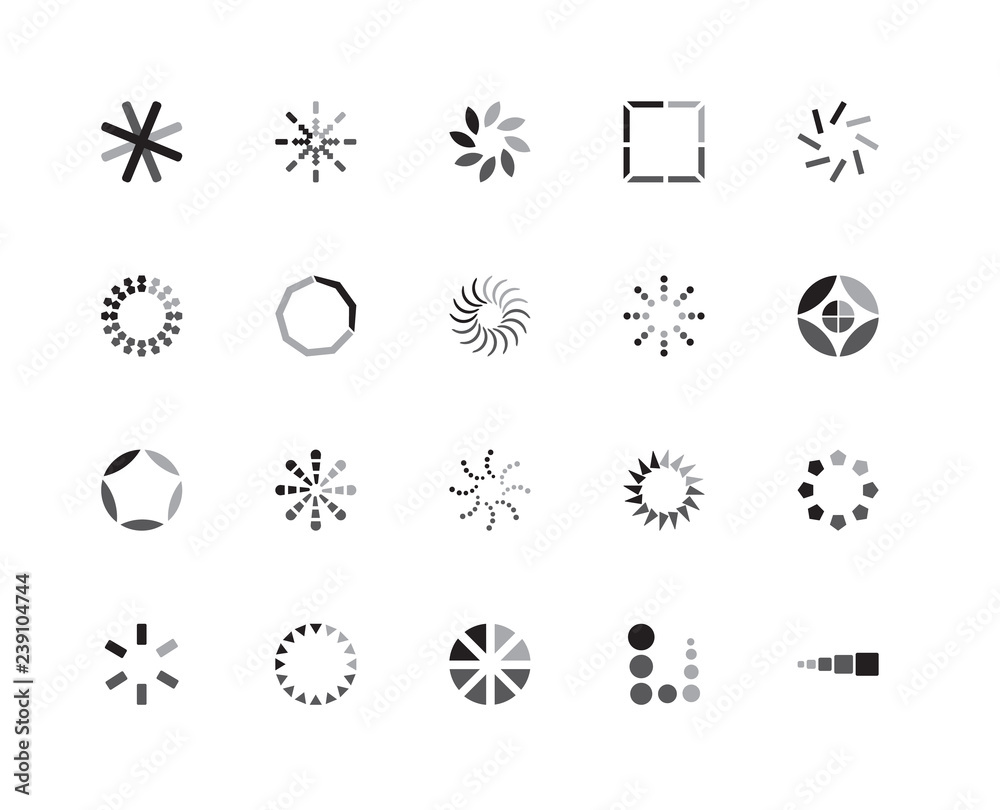 Set Of 20 icons such as Loading, icon pack Set Of 20 icons such as Loading, icon pack