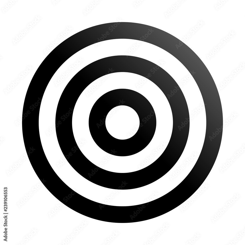Target sign - black gradient transparent, isolated - vector Target sign - black gradient transparent, isolated - vector