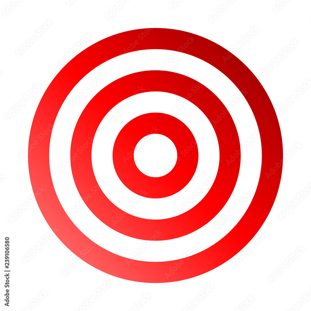 Target sign - red gradient transparent, isolated - vector Target sign - red gradient transparent, isolated - vector