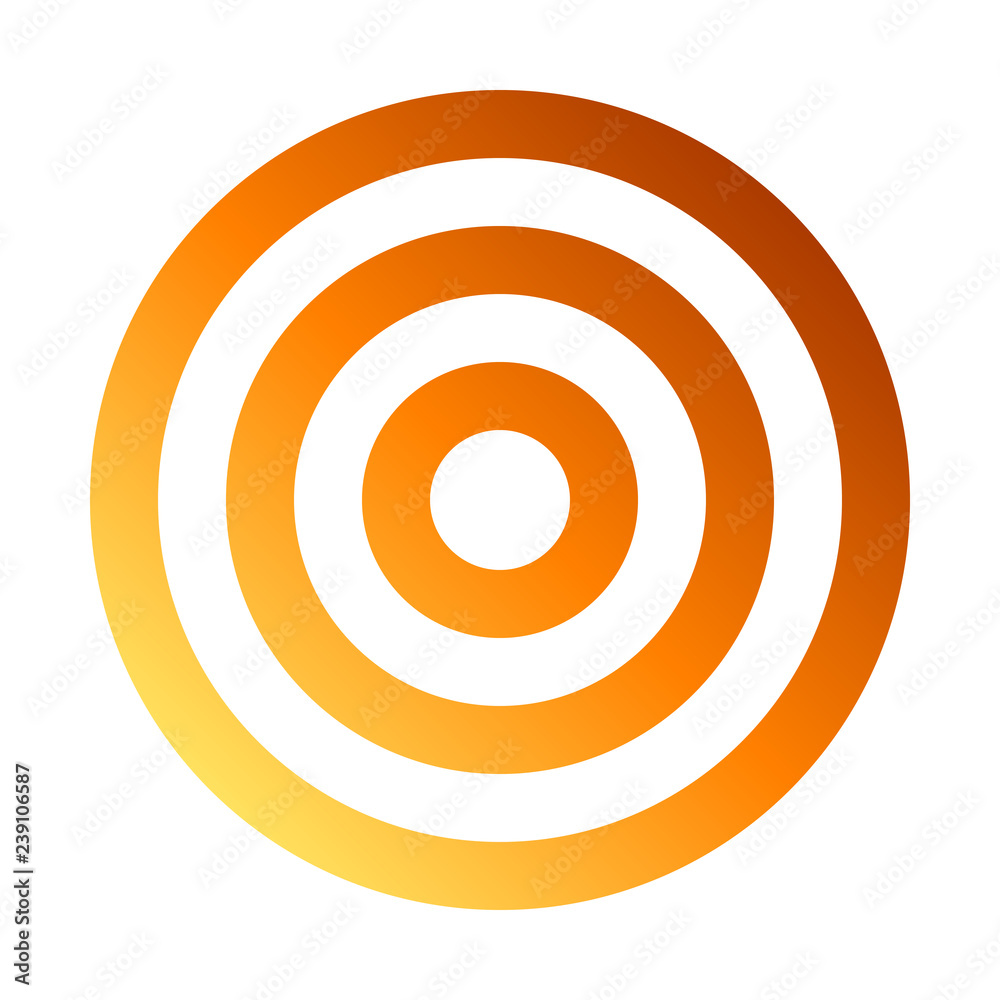 Target sign - orange gradient transparent, isolated - vector Target sign - orange gradient transparent, isolated - vector