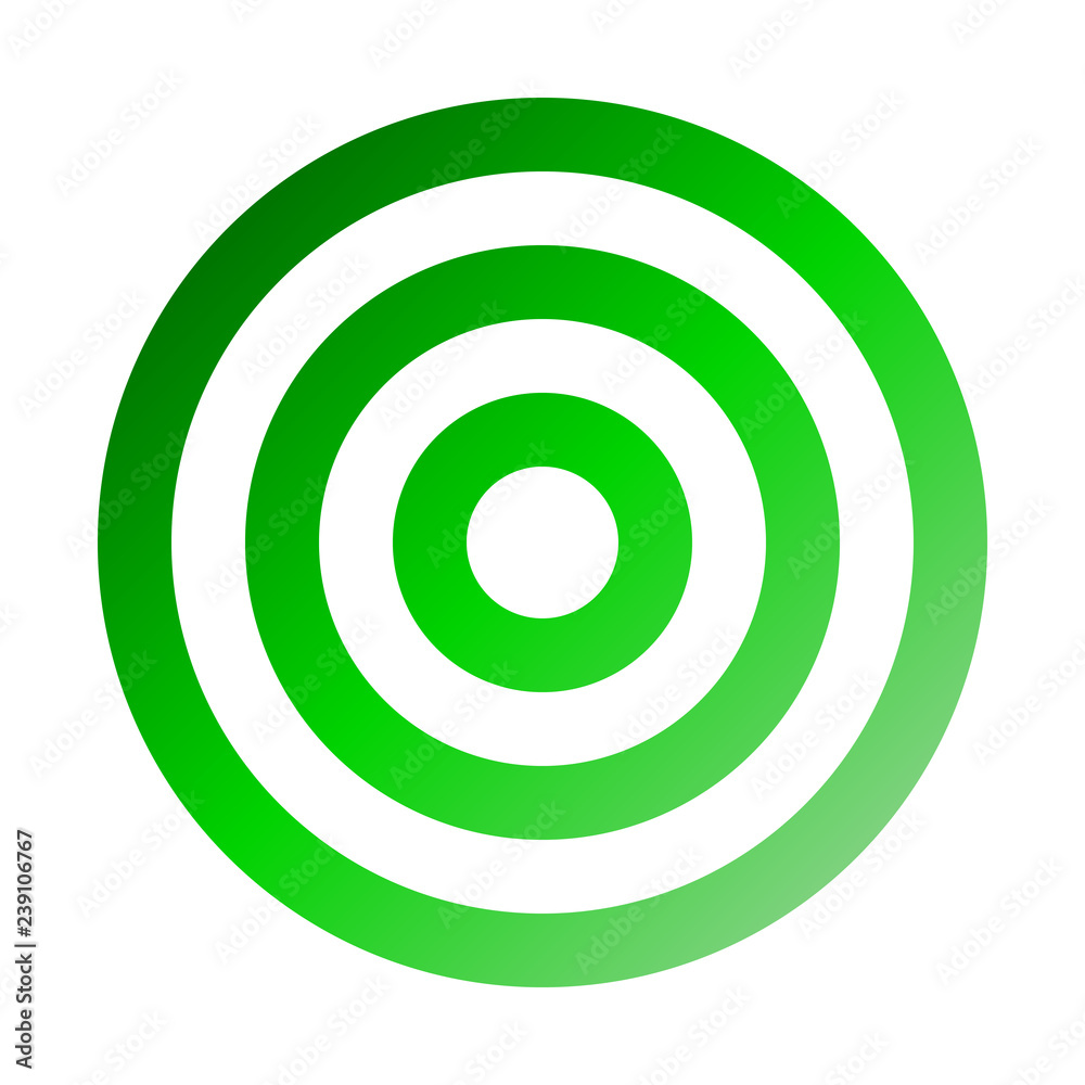Target sign - green gradient transparent, isolated - vector Target sign - green gradient transparent, isolated - vector