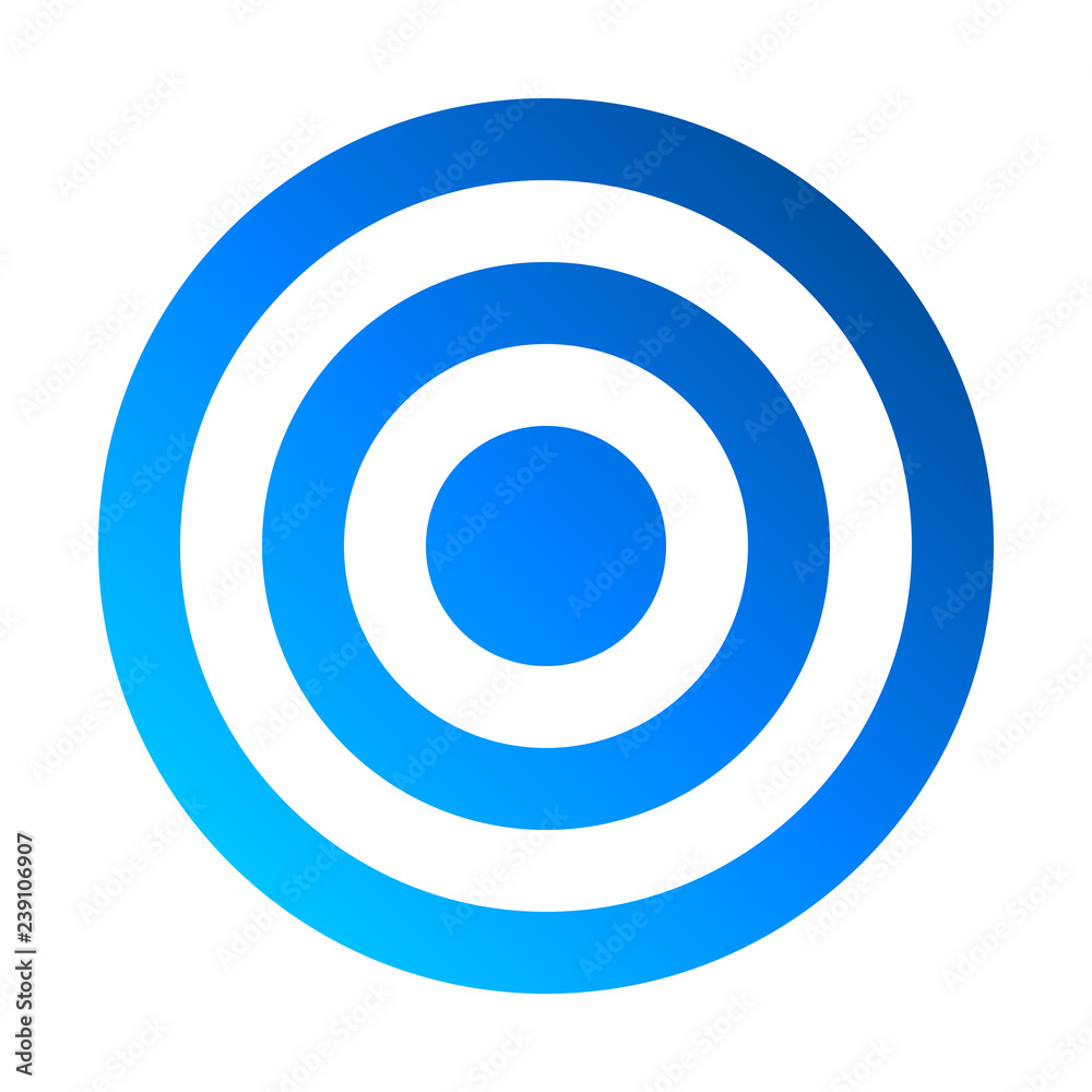 Target sign - blue gradient transparent, isolated - vector Target sign - blue gradient transparent, isolated - vector