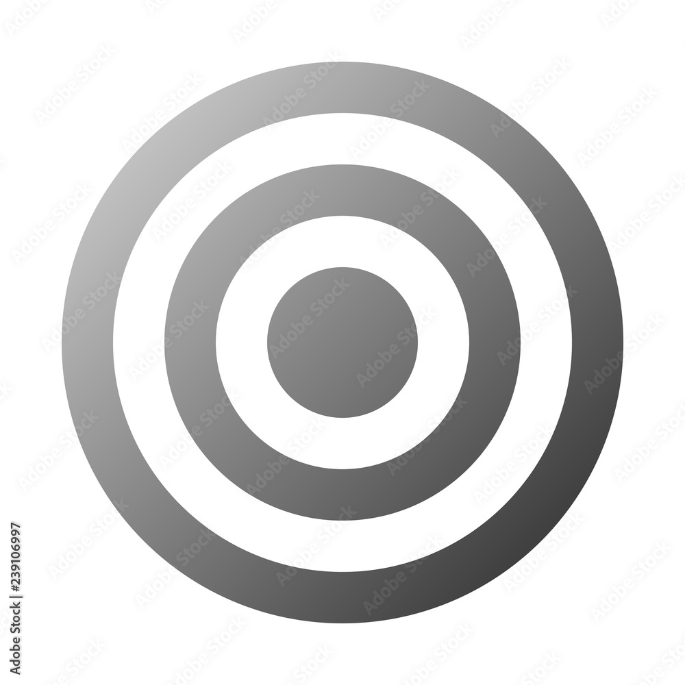Target sign - medium gray gradient transparent, isolated - vector Target sign - medium gray gradient transparent, isolated - vector