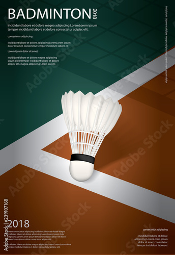 Badminton Championship Poster Vector illustration