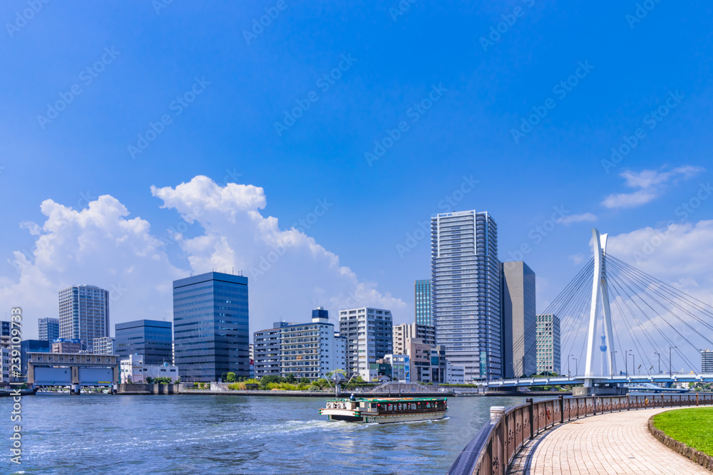 Obraz premium (東京都ｰ都市風景)新川ウォーターフロント風景２