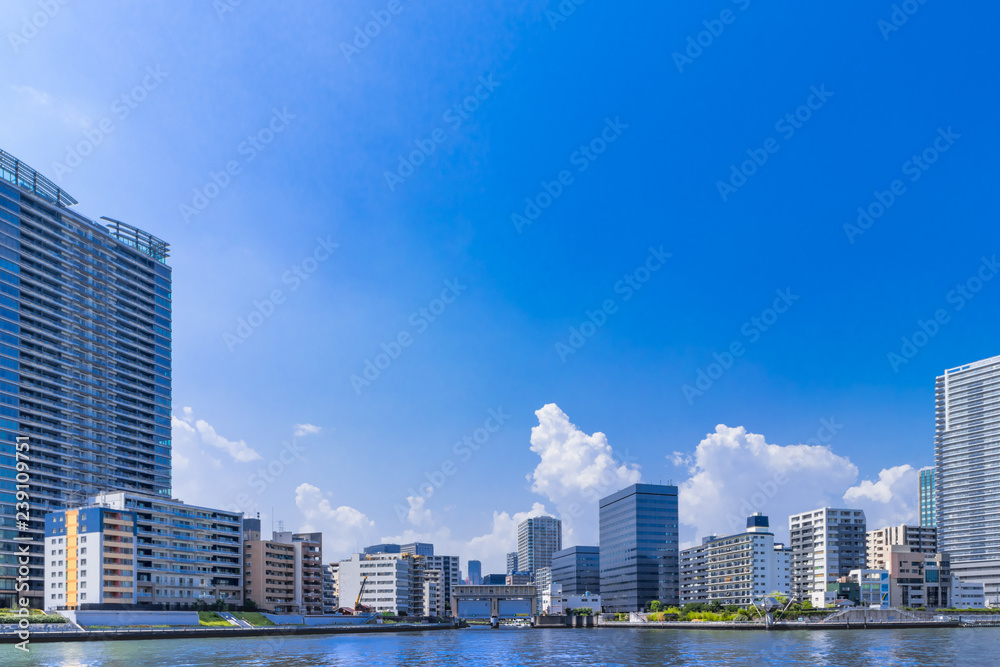 Fototapeta premium (東京都ｰ都市風景)新川ウォーターフロント風景３