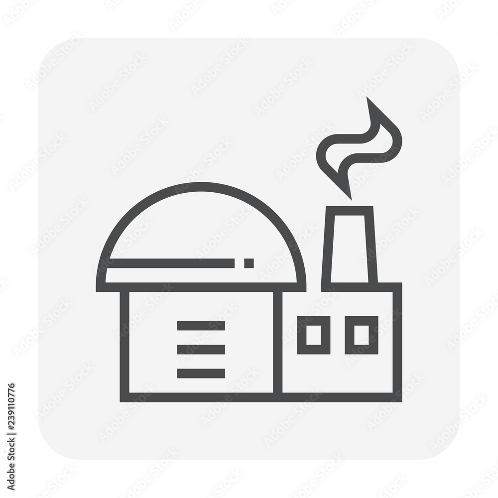 Obraz premium factory icon black