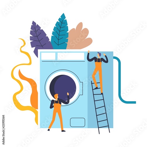 Washing machine people professional experts dealing with problems