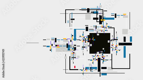 Digital geometric elements abstract background