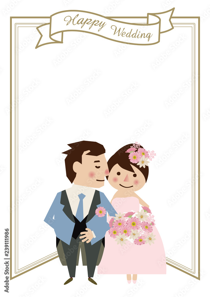 ウェディングカードのバリエーション。 ウェディングカードの素材。 花嫁と花婿のイラスト。 結婚式のためのデザイン。 花婿と花嫁のクリップアート。 結婚式のフレームデザイン。