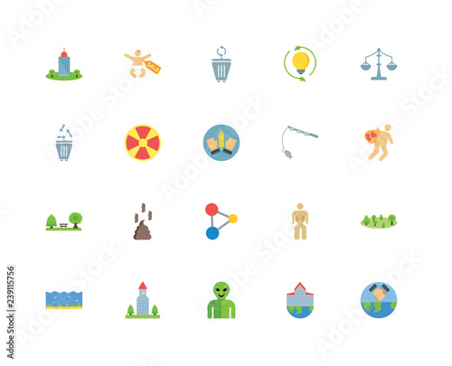 Set Of 20 icons such as Agreement, Corporation, Alien, Mortgage,