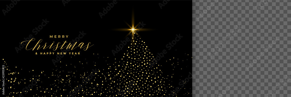 christmas tree made with sparkles black banner christmas tree made with sparkles black banner