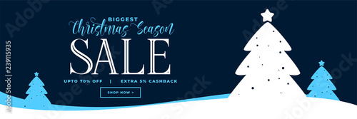 winter sale banner christmas template