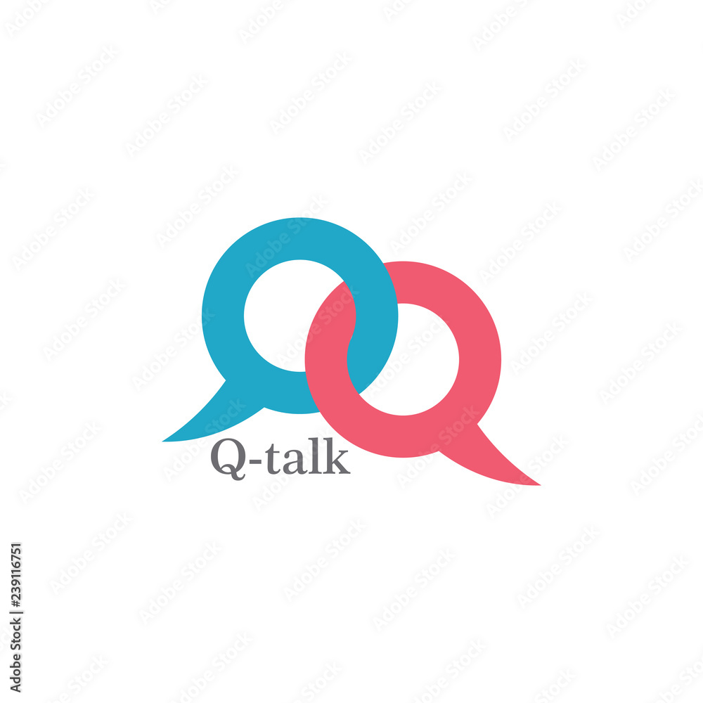 letter q talk design logo vector letter q talk design logo vector