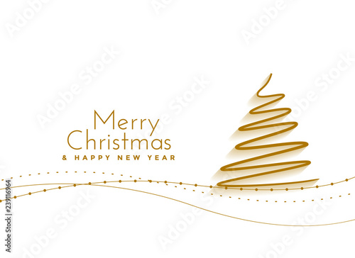 merry christmas hand drawn tree background