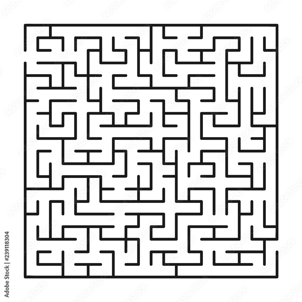 Abstract maze / labyrinth with entry and exit. Vector labyrinth 247.