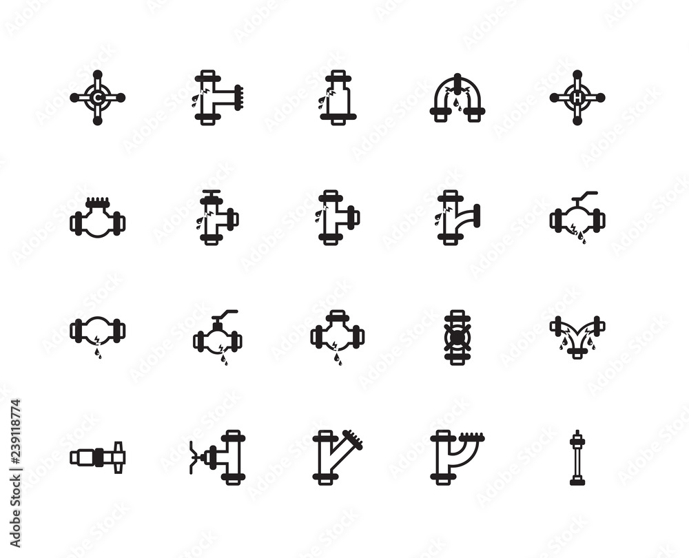 Simple Set of 20 Vector Icon. Contains such Icons as Pipes, Pipes. Editable Stroke pixel perfect Simple Set of 20 Vector Icon. Contains such Icons as Pipes, Pipes. Editable Stroke pixel perfect