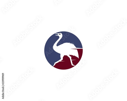 ostrich logo vector illustration template 