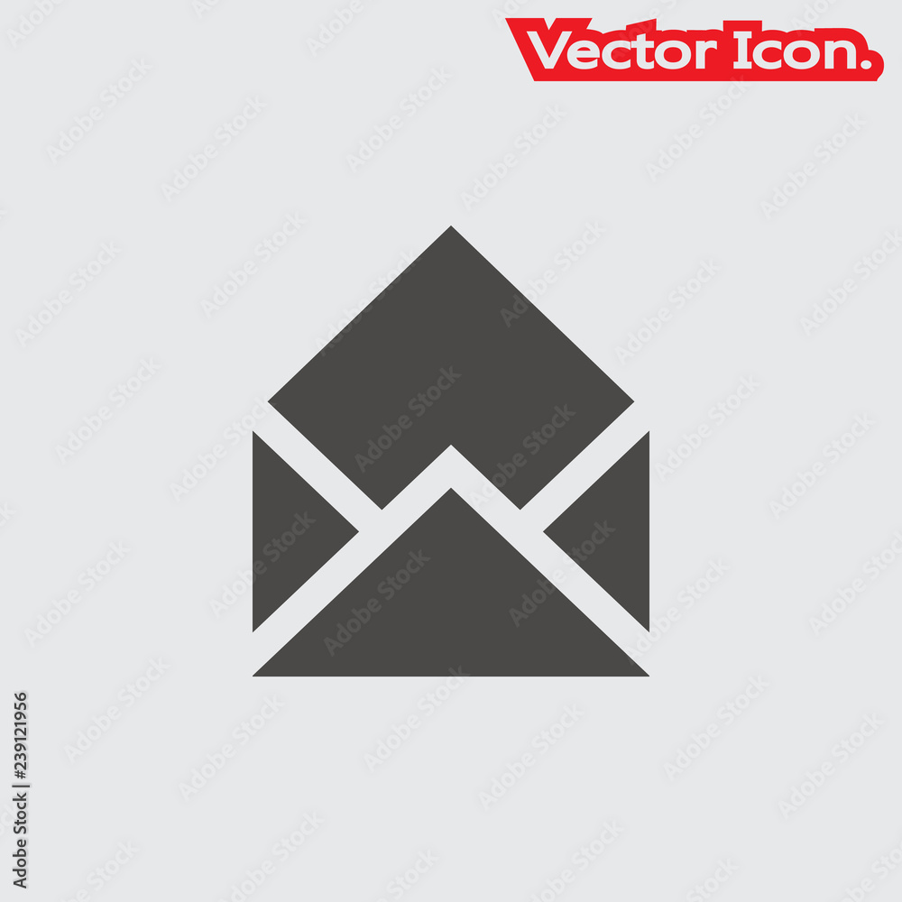 Mail icon isolated sign symbol and flat style for app, web and digital design. Vector illustration. Mail icon isolated sign symbol and flat style for app, web and digital design. Vector illustration.