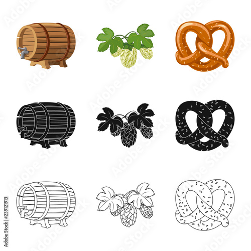 Vector design of pub and bar icon. Collection of pub and interior vector icon for stock.