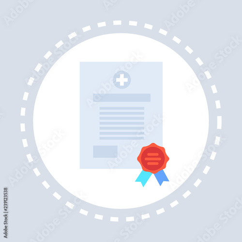 Medical form document certificate icon healthcare service