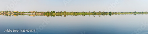 Landscape view of large river nile in Egypt