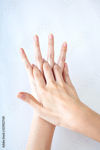 woman s hand care  close up