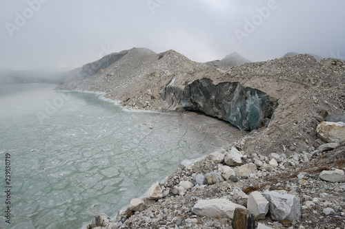 melting Ngozumpa glacier photo