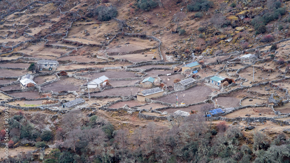 Obraz premium Himalayan village in nepal
