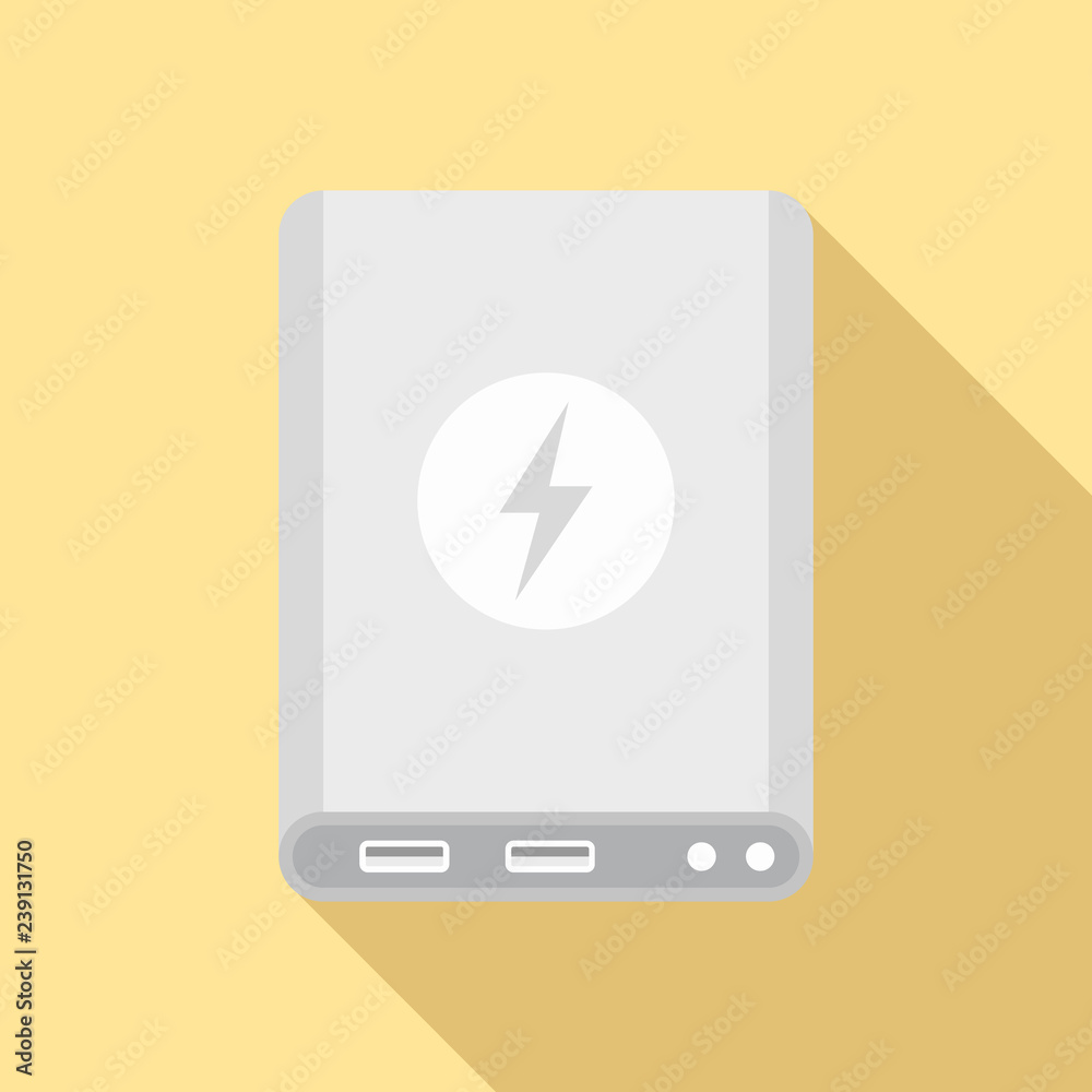 Power bank icon. Flat illustration of power bank vector icon for web design Power bank icon. Flat illustration of power bank vector icon for web design