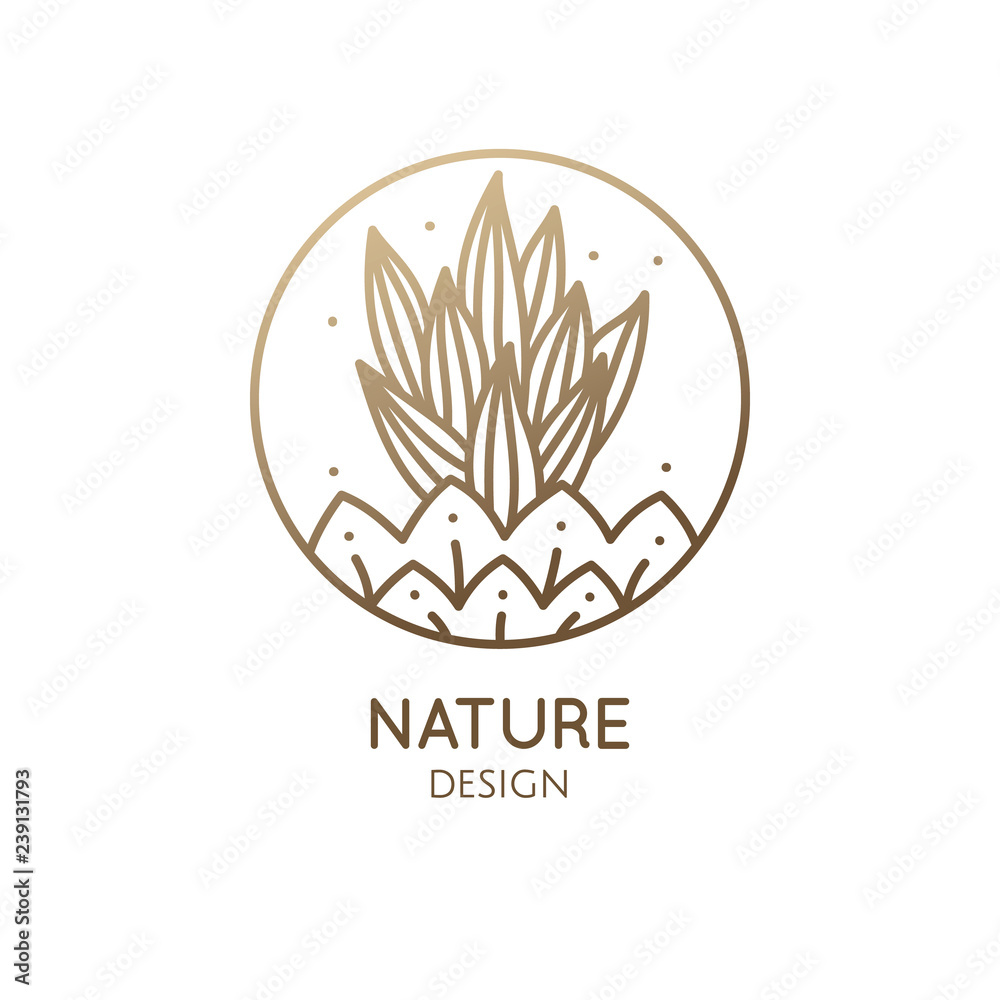 Obraz premium Cactus logo template