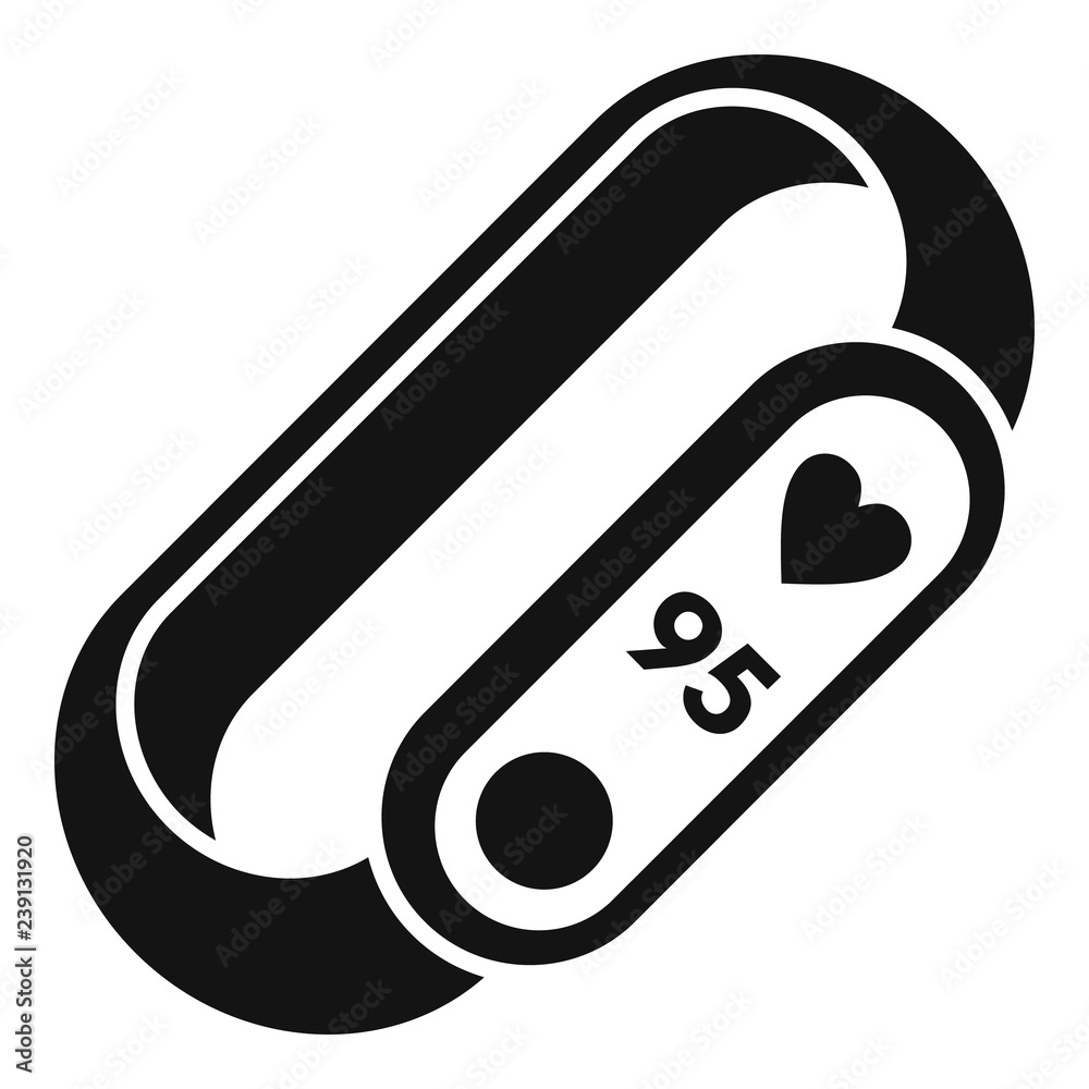 Fitness tracker heart beat icon. Simple illustration of fitness tracker heart beat vector icon for web design isolated on white background