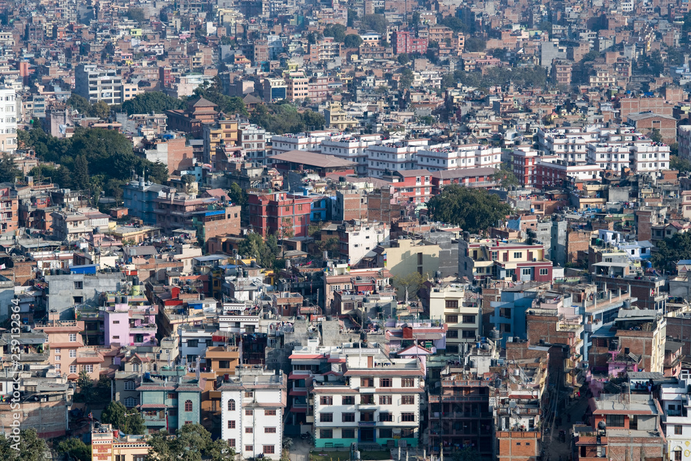 aerial view of city kathmandu 