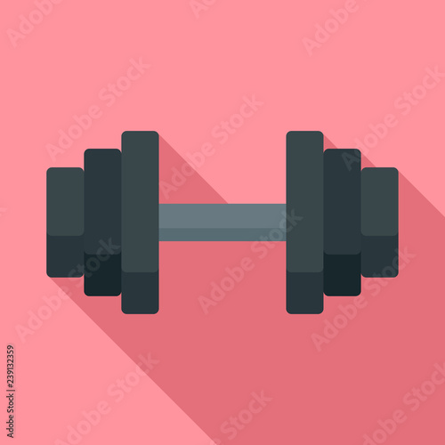 Sport dumbell icon. Flat illustration of sport dumbell vector icon for web design
