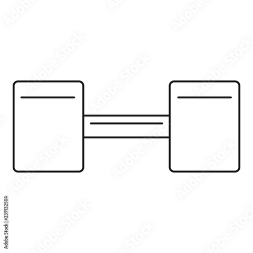 Sport dumbell icon. Outline sport dumbell vector icon for web design isolated on white background