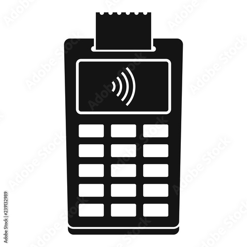 Nfc payment terminal icon. Simple illustration of nfc payment terminal vector icon for web design isolated on white background