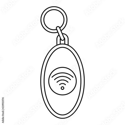 Nfc trinket icon. Outline nfc trinket vector icon for web design isolated on white background