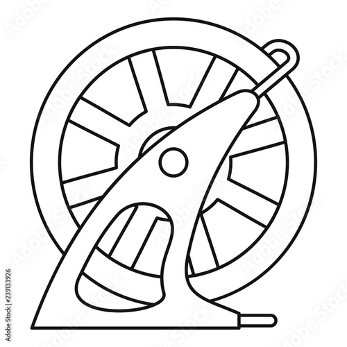 Hose wheel pool icon. Outline hose wheel pool vector icon for web design isolated on white background